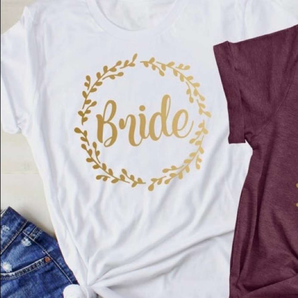 White “Bride” Shirt (size L)